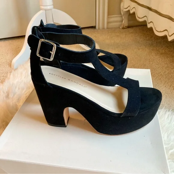 Loeffler Randall suede platform sandal - Picture 3 of 5